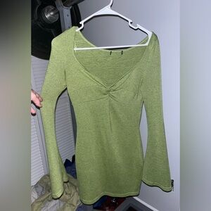 Green Slim Fit Dress